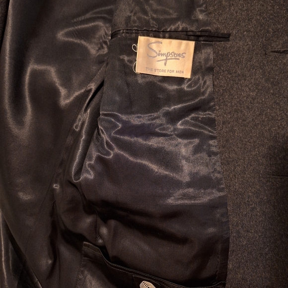 Peaky Blinders style vintage Crombie De Luxe Jacket - Dark Grey - Picture 3 of 5